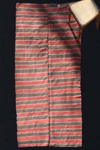 Red And Dark Chocolate Striped Textile From North Iran (4' 3" x 9' 10")