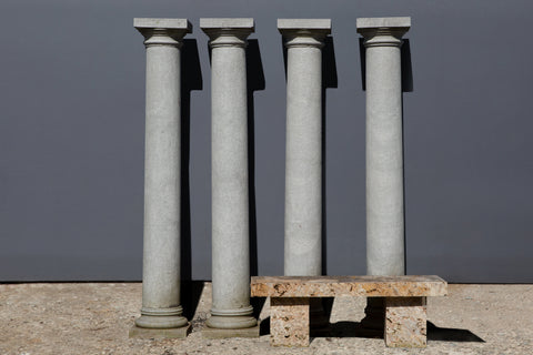 Pair of Grey Granite Doric Columns