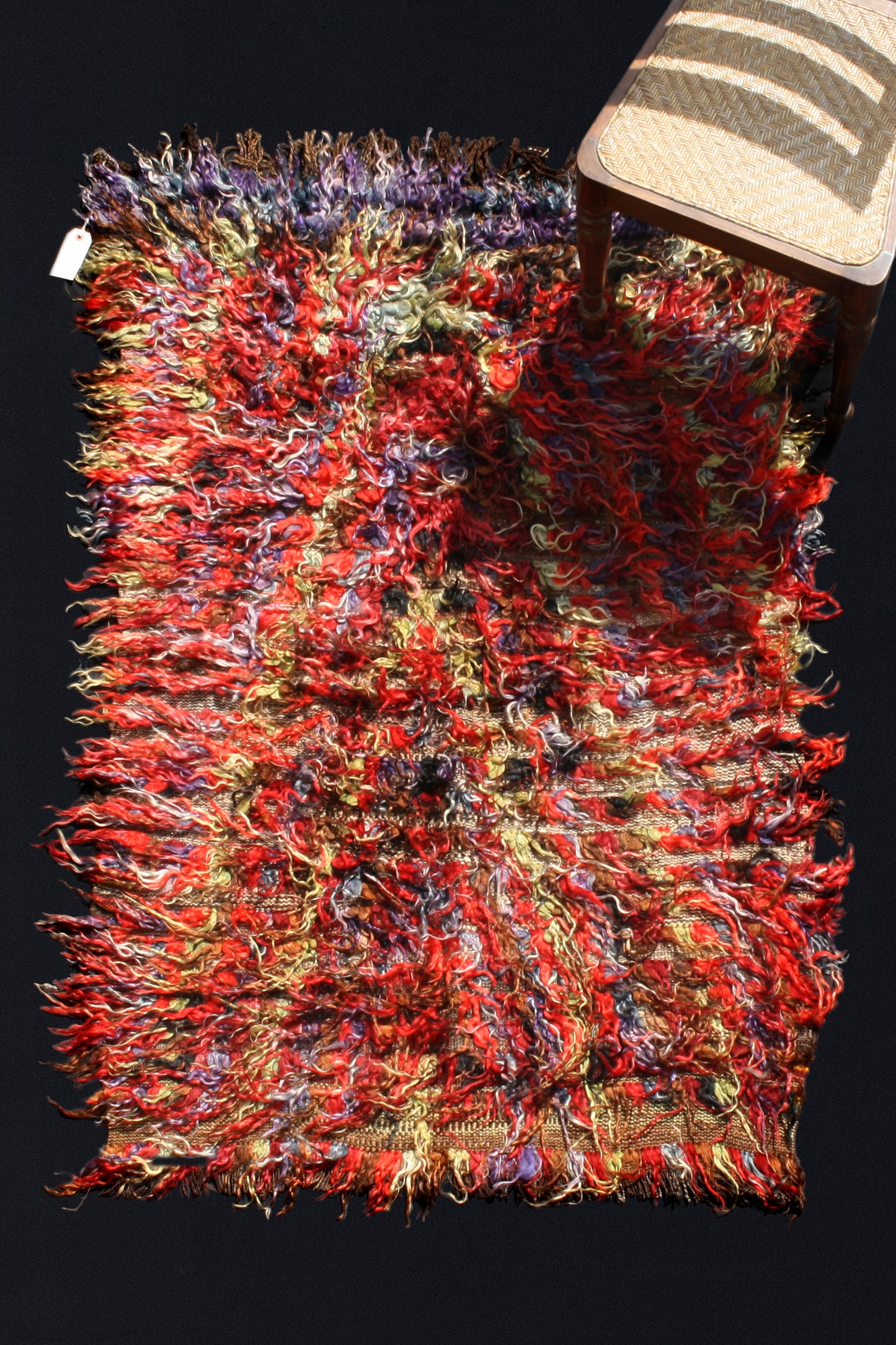 Rainbow Tulu Throw Carpet.................(3' 7.5" x 5')