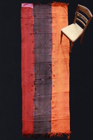 Sevas Perde In Red, Violet and Orange (4' 2" x 12' 2")