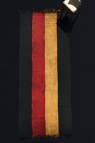 Red, Black And Ochre Striped Perde ................. (5' 4" x 12' 8")