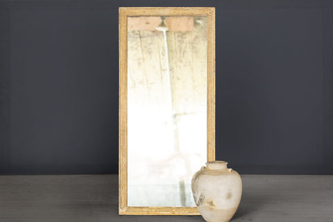 Mid 18th Century Tall French Mirror with Traces of Gilt