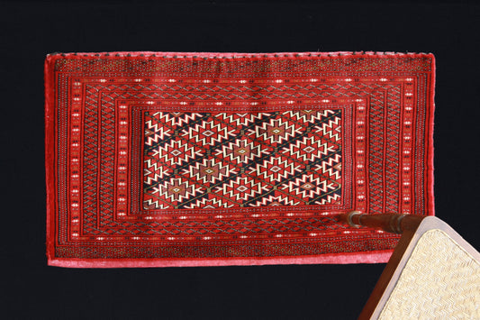 Small Turkmen Bag Carpet (1' 10'' x 3' 7'')