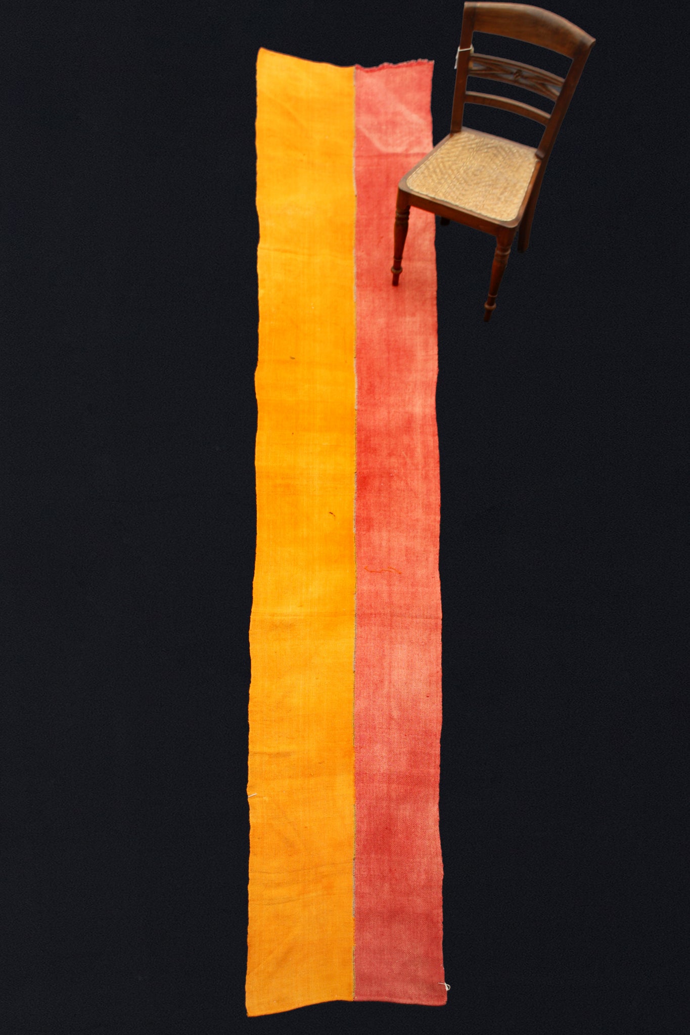 2 Band Paturge Naumal Perde In Pale Red And Yellow (2' 3" x 15' 3")