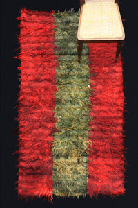 Green And Red Anatolian Tulu Carpet ............ (3' 7'' x 6' 10'')