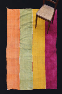 4 Band Sevas Perde In Orange, Olive, Yellow And Amethyst (9' 8'' x 4' 11")