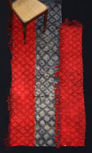 Konya Tulu Curtain Panel In Red And Blue ..... (3' 8" x 9' 3")