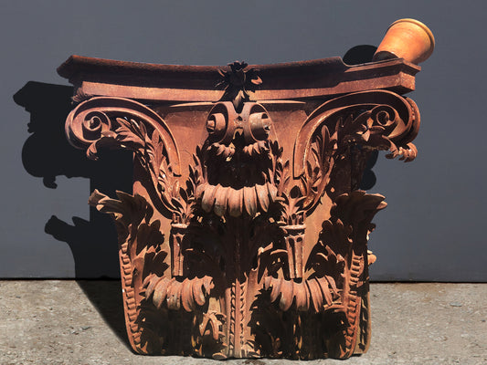 19th Century Monumental Iron Pilaster Capital from Washington D.C.