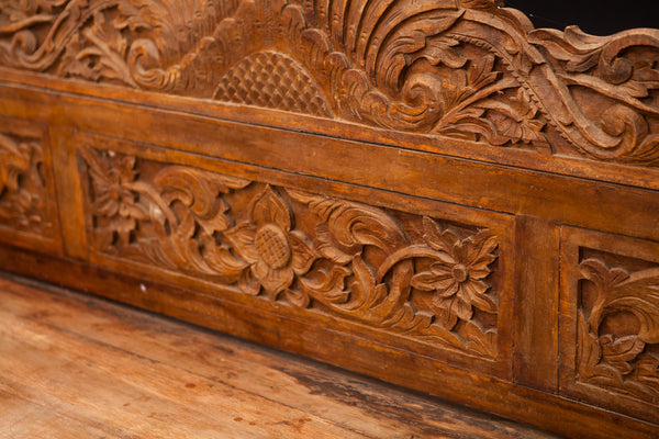 Carved Teak Sofa from Sumatra