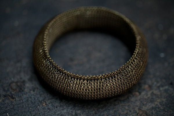 Knitted Steel Ceremonial Bracelette from Sumba