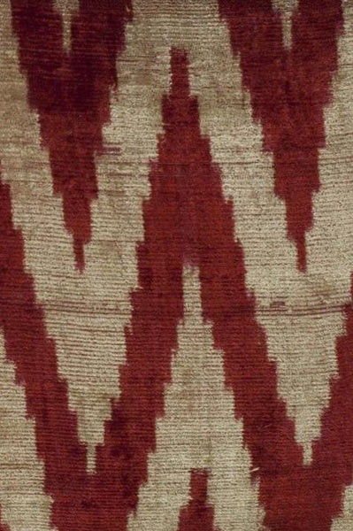 Uzbek Silk Velvet Ikat Pillow