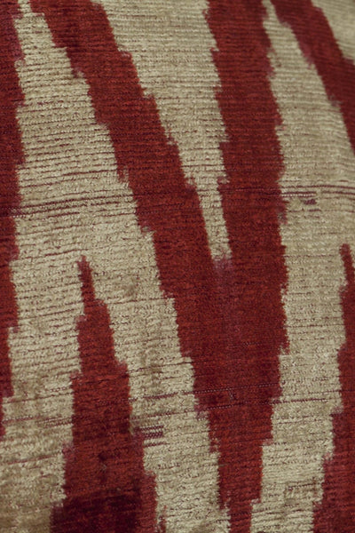 Uzbek Silk Velvet Ikat Pillow