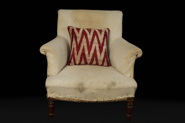 Uzbek Silk Velvet Ikat Pillow