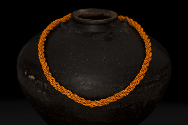 Orange Multi Strand Beaded Necklace from Flores