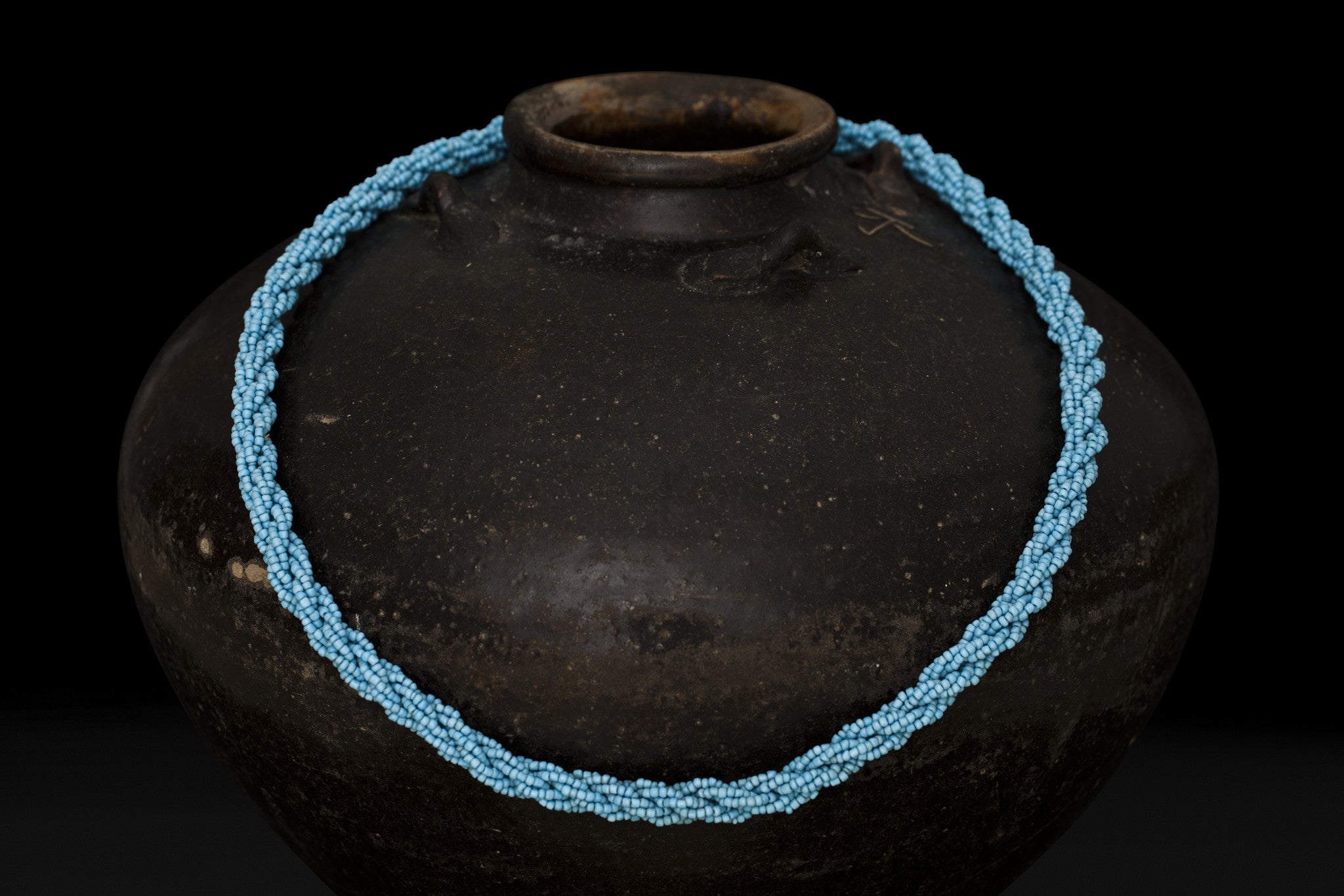 Blue Multi Strand Beaded Necklace from Flores