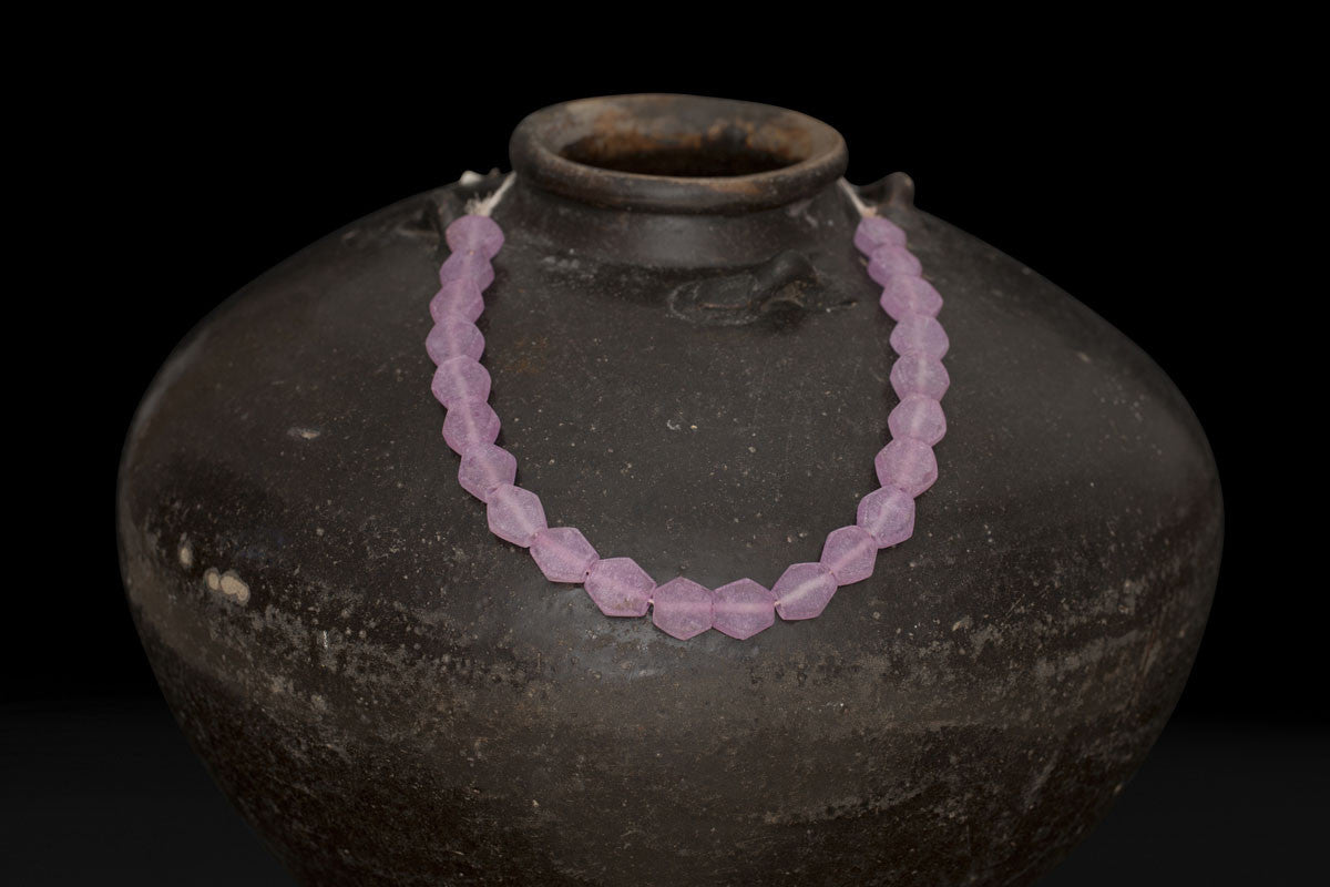 Rose Pink Glass Borneo Trade Beads