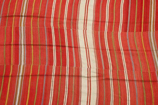 Anatolian Red Ground Multi Coloured Stripe Carpet (5' 10" x 9' 6")