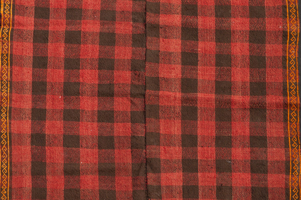 Sevas Red & Brown Check Picnic Carpet ....... (3' 8'' x 3' 9'')