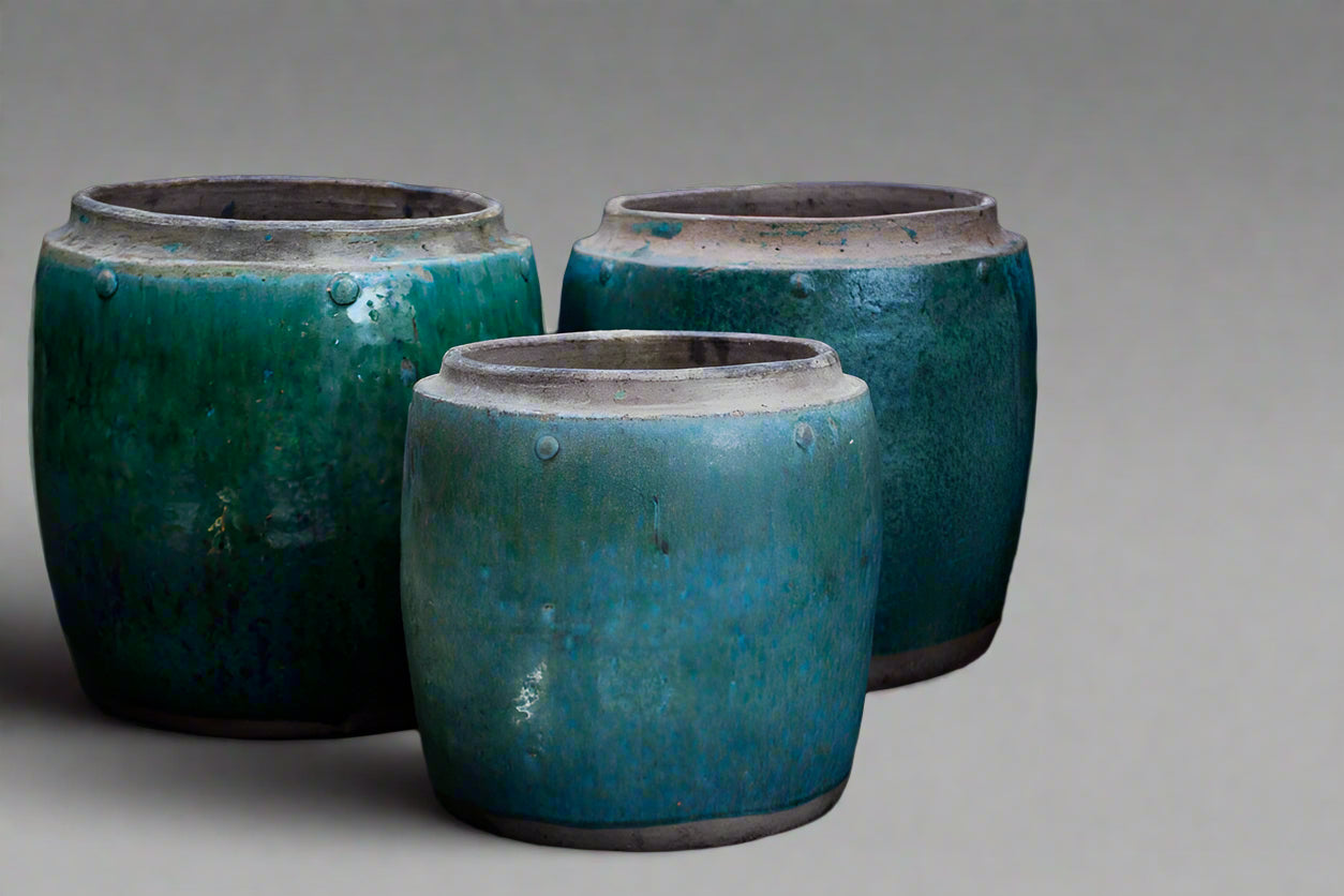 19th-20th Century Green Glazed Borneo Pots
